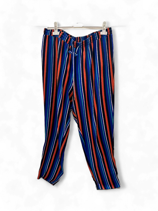 Colorful Striped Trousers - Size 16