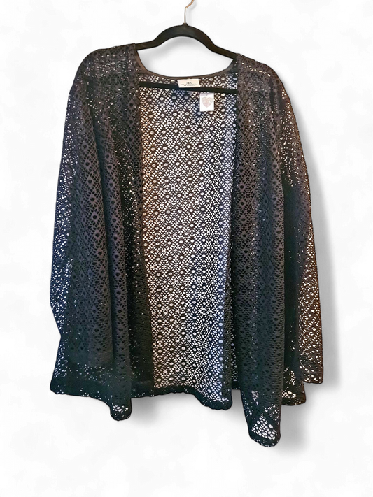 Chic Fabiani Black Lace Cardigan