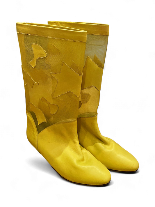 Eighties Yellow Boots