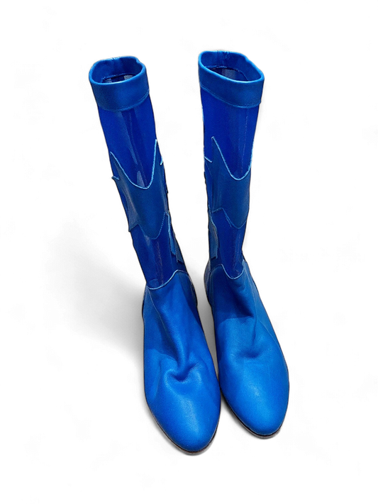 Eighties  Vero Cuoio Blue Boots